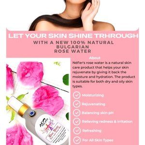 NéFer’s  100% Natural Bulgarian Rose Water